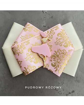 Brosza Glamour  z  Pudrową Damą NEW, Pudrowy Różowy