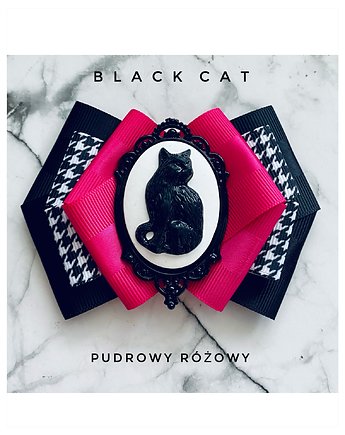 Brosza z imponującym Kotem Kolekcja BLACK CAT, Pudrowy Różowy