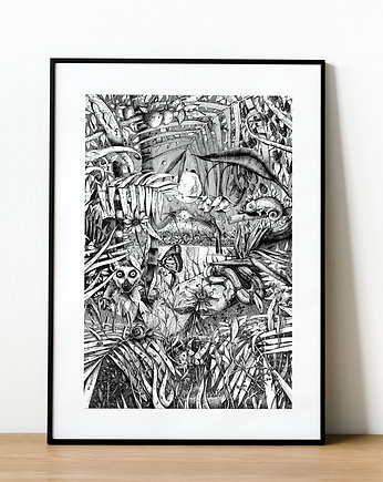 Rysunek graficzny "Tejemnice Dżungli", Deep Forest