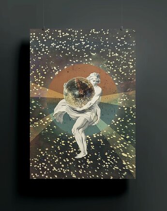 Plakat - kolaż - Disco Ball - 30x40, Natalia Polasik