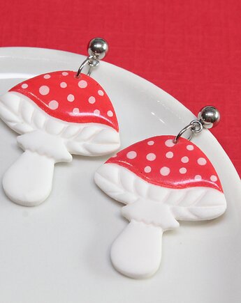 Kolczyki grzyby muchomory jesień, Mintique