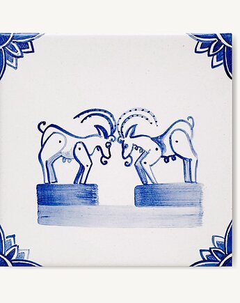 Koziołki poznańskie na kafelku, AZUL kafelki