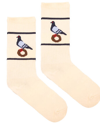 Skarpetki sportowe z bawełny organicznej gołąb, KABAK