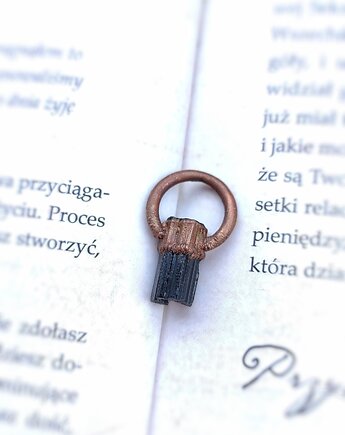 Czarny turmalin wisior miedziany II, Treemasters Copper Jewelry