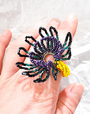 Duży pierścionek kwiat, VLGjewelry