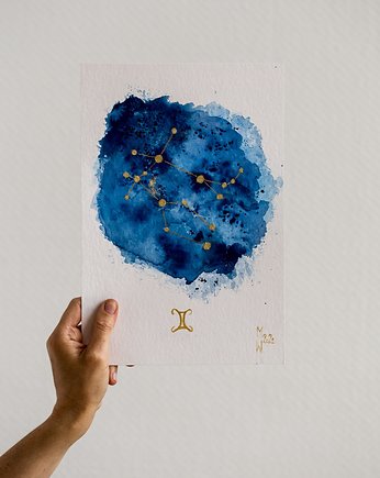 Plakat Gwiazdozbiór Bliźniąt Znak Zodiaku Bliźnięta Konstelacja Gwiazd, My Moment