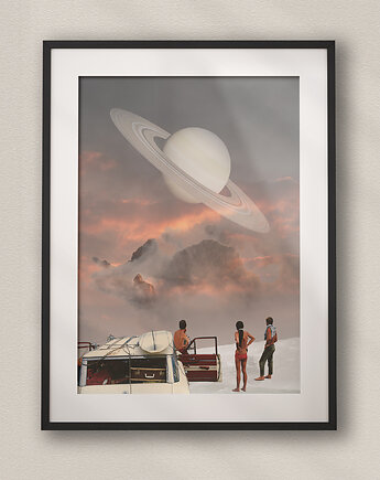 Plakat 25 Lat Świetlnych od Ziemi - Kolaż Fine Art, DAPIDOKA