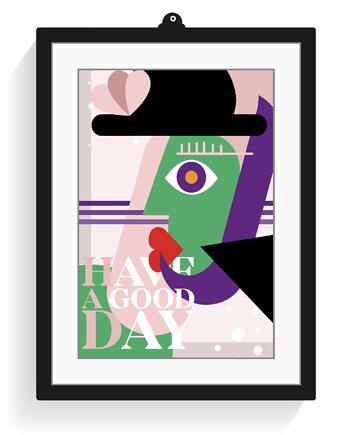 Plakat Face, achtenkolor