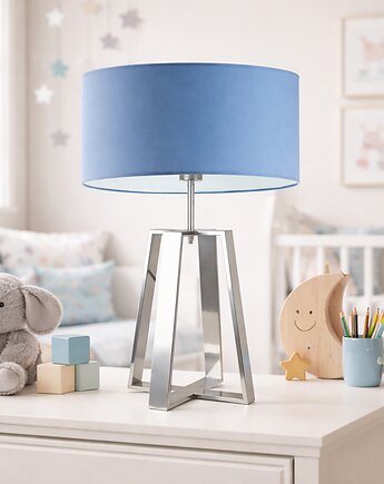 Duża lampa stołowa do pokoju dziecka THOR KIDS z pastelowym abażurem, LYSNE