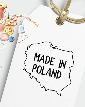 Pieczątka dla rękodzielnika z napisem made in Poland, ALE Pomysl