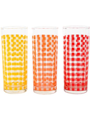 Komplet trzech szklanek, duński design, lata 70, produkcja: Dania, Przetwory design