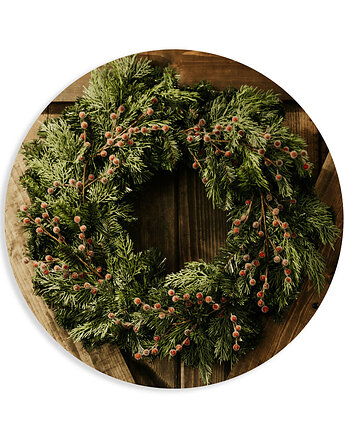 Naklejka (koło) ścienna Klasyczny Wieniec Świąteczny  (koło), oryginalnetapety