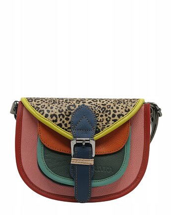 Torebka damska listonoszka skórzana regulowany pasek kolorowa OLIVKA, Olivka Warsaw