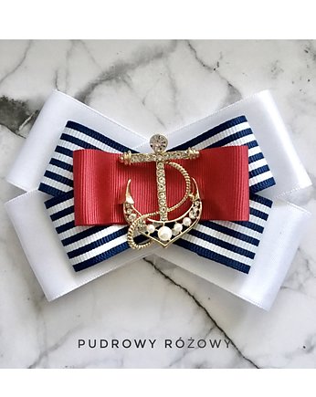 Brosza Marynarska MARINE  NOWOŚĆ!, Pudrowy Różowy