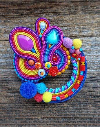 Kolorowa broszka soutache, Mró Soutache