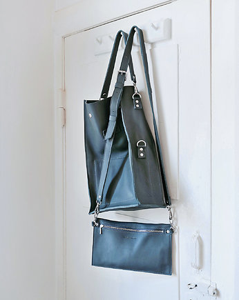 Boxy Bag L Blue - dwuczęściowa torebka, OKAZJE - Prezent na Mikołajki