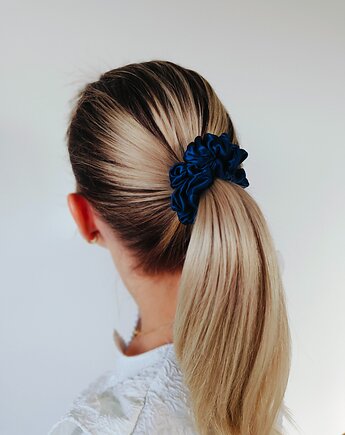 Gumka jedwabna, scrunchie, frotka misterious night MIDI, Capillum