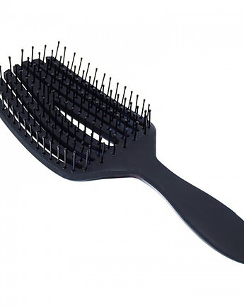 Szczotka do włosów Paddle Brush z otworami Profilowana Czarna, Nandi