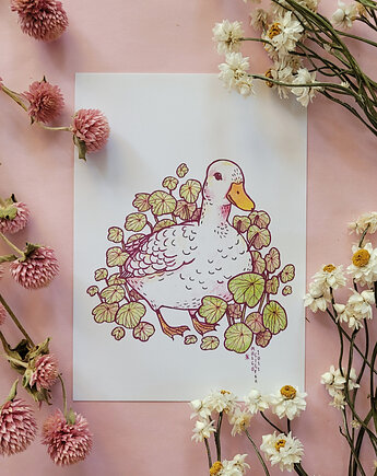 Kaczuszka pocztówka/miniprint A6, zazula