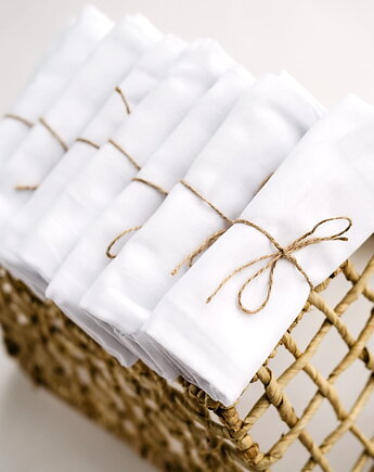 Pieluszki muślinowe 8-pak 80x70 cm PERFECT WHITE od BabyU, Sleepdo