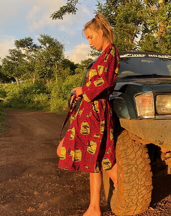 Freedom czerwone kimono w ptaki, Pintera