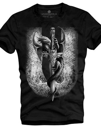 T-shirt męski UNDERWORLD Dragon czarny, UNDERWORLD