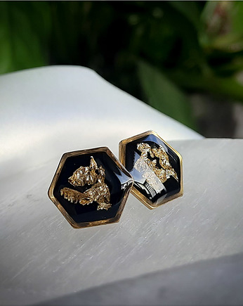 Kolczyki heksagon, Figa handmade accessories