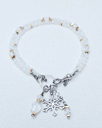 Podwójna  Bransoletka Śnieżynka  REZERWACJA