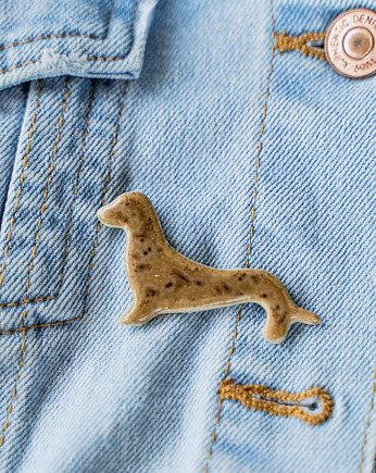 Ceramiczna broszka JAMNIK, rękoczyny