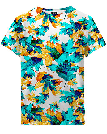 T-shirt Boy DR.CROW Cyan Leaves, DrCrow