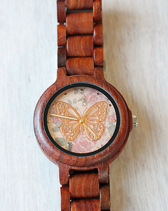 Damski drewniany zegarek seria FULL WOOD, EkoCraft