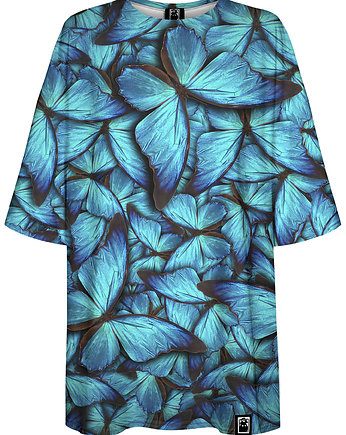 DR.CROW T-shirt Damski Oversize Motyle Blue, DrCrow