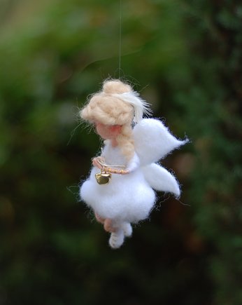 Zimowa Wróżka- Złoty Dzwoneczek- Waldorf toys, BoboLobo Handicraft