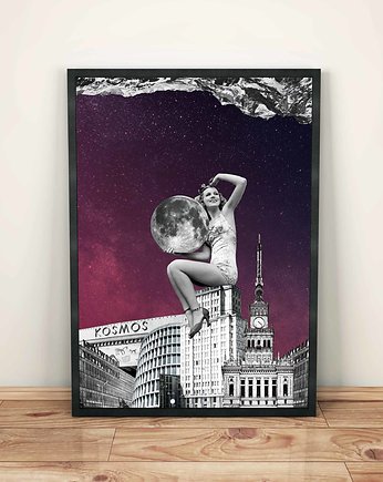Plakat "Kobieta z księżycem" 50x70cm, sztucznymagazyn