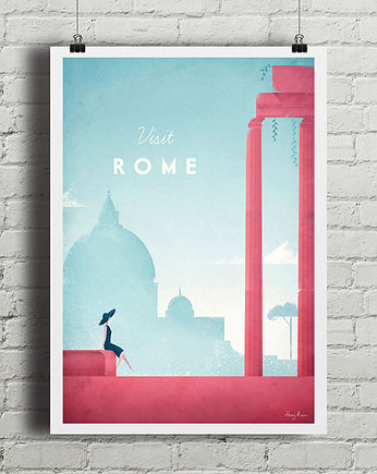 Rzym - vintage plakat, minimalmill