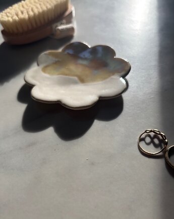 Ceramiczna Miseczka Kwiat na Drobiazgi Biżuterię Babie Lato, Maison Fragile