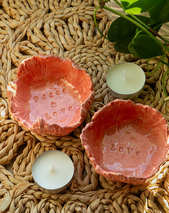 Ceramiczny świecznik na tealighty kpl 2 szt handmade, Agnieszka Szehyńska Ceramika