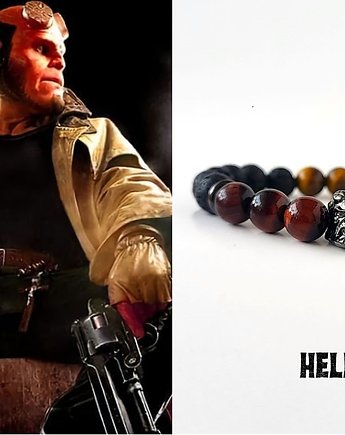 Bransoletka męska HELLBOY- bawole oko, lawa, tygrysie oko, ISSI Jewelry