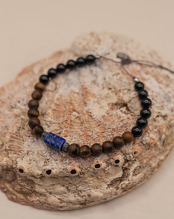Bransoletka Męska z Lapisem Lazuli i Jaspisem, w hand works