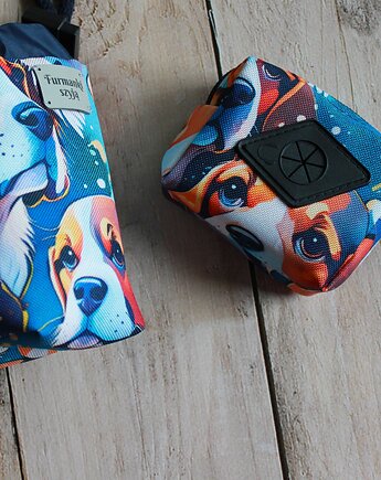 Zestaw saszetka na smaczki i woreczki # beagle, Furmanki Szyją
