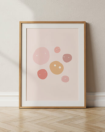 "Dots" plakat abstrakcyjny, holi craft