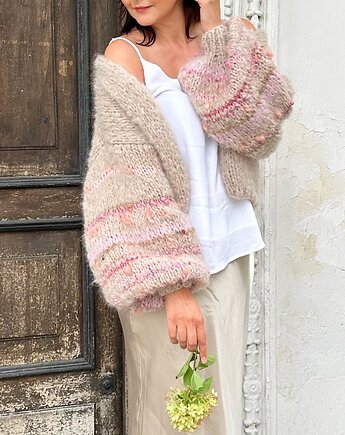 Kardigan Delicate Flower (wersja krótka 50 cm), Oh! Sweater