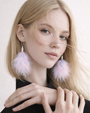 Kolczyki z piór pastel, Ajdacho