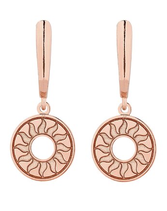 Kolczyki z różowego złota ze słoneczkami, SOTHO