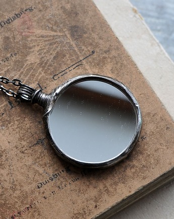 Dwustronne zwierciadełko - naszyjnik z lusterkiem