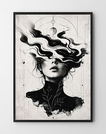 Plakat Abstrakcja twarz, HOG STUDIO
