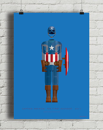 Plakat Kapitan Ameryka, minimalmill