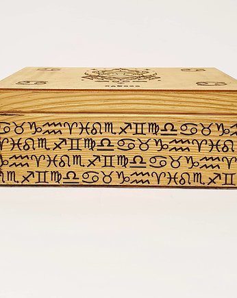 Szkatułka Zodiak Waga drewniana, Home Design