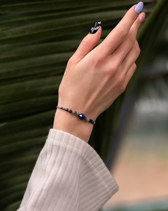 Bransoletka Ochrona - Lapis Lazuli Jaspis Turkus, w hand works