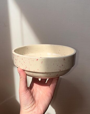 Miska  różowe ciapki, FORMY PROSTE